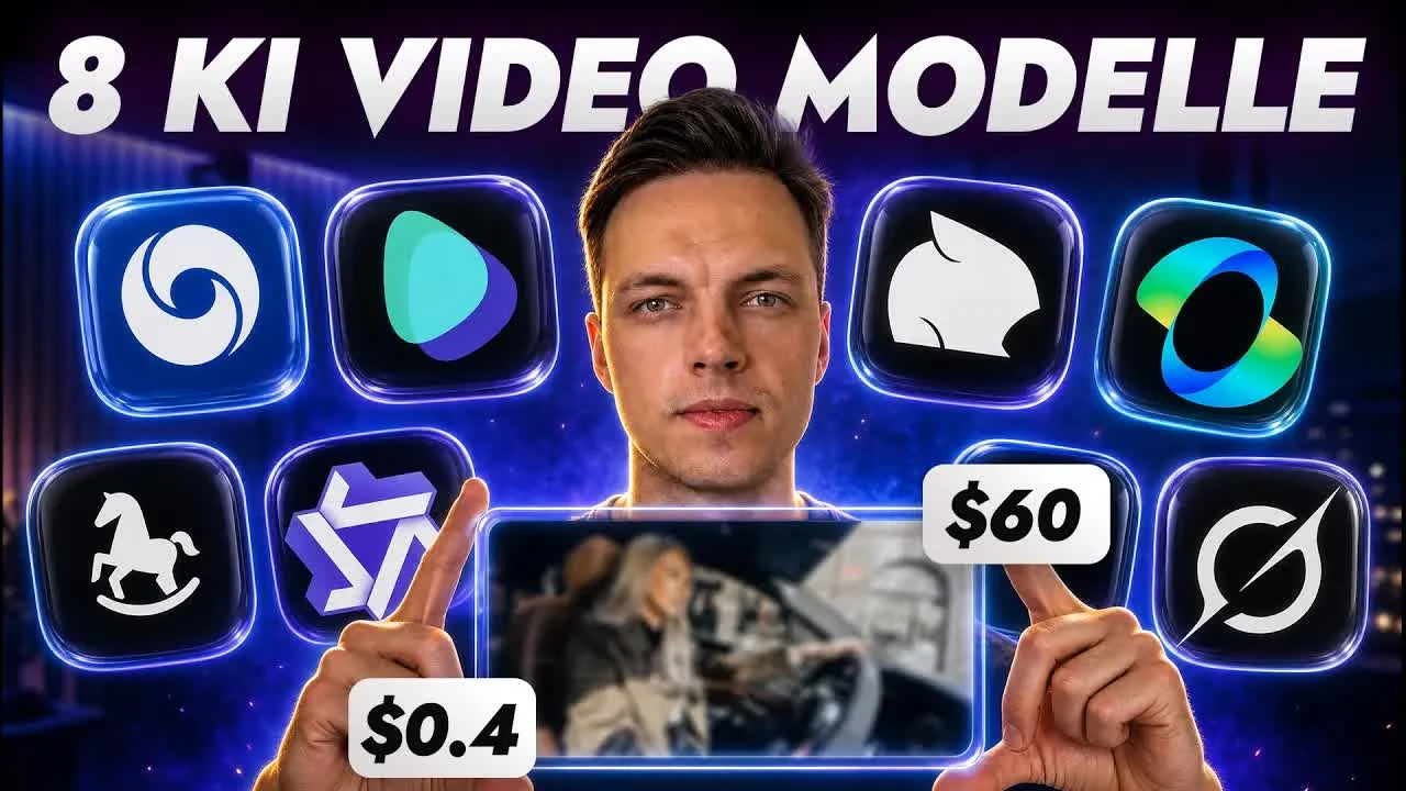 Morten Ohle vergleicht acht KI-Video-Modelle, darunter Veo 3.1, Kling 3.0 und Seedance 2.0